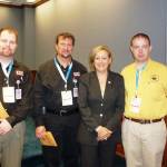 Rep. Karen St. Germaine with Greg Hood, Supervisor and Mark Boudreaux, Director of Terrebonne Parish Communication District